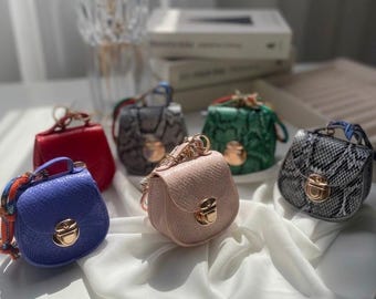 Mini Bag Charm for Handbag | Tiny Coin Purse for Keys, AirTag, Coins & Small Accessories | Unique Gift for Women