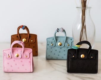 Mini Bag Charm for Handbag | Tiny Coin Purse for Keys, AirTag, Coins & Small Accessories | Unique Gift for Women
