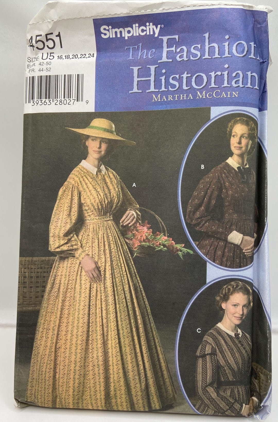 Simplicity Pattern 4551 Vintage Simplicity 4551 the Fashion Historian Sewing Pattern Martha ...