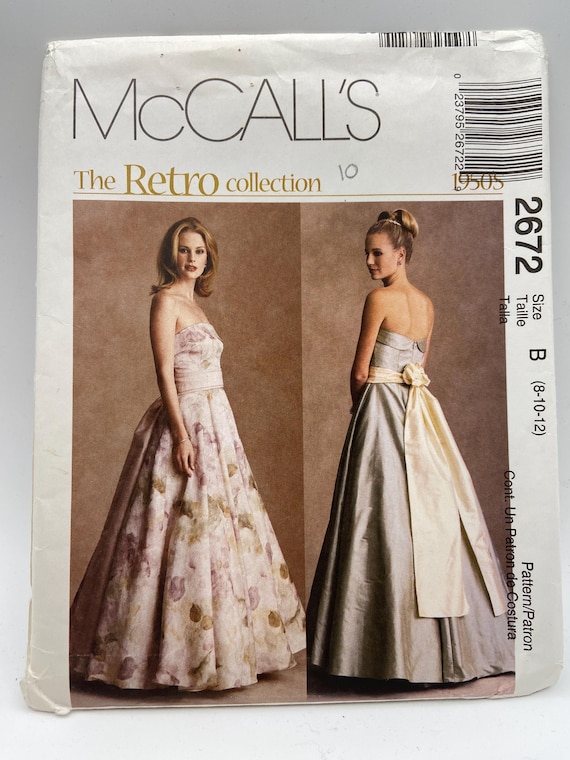 Mccall's 2672 Vintage Sewing Pattern Retro 1950s Strapless Evening Dress Gown Size B (8-10-12) Uncut Factory Folded Prom Wedding - Etsy Mccall's 2672 Vintage Sewing Pattern Retro 1950s Strapless Evening Dress Gown Size B (8-10-12) Uncut Factory Folded Prom Wedding - Etsy