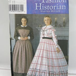 Vintage Chick 7212 Historisches Kostüm-Muster - Bürgerkriegs-Reenactment-Kleidkleid - Die Modehistorikerin Martha McCain Uncut FF