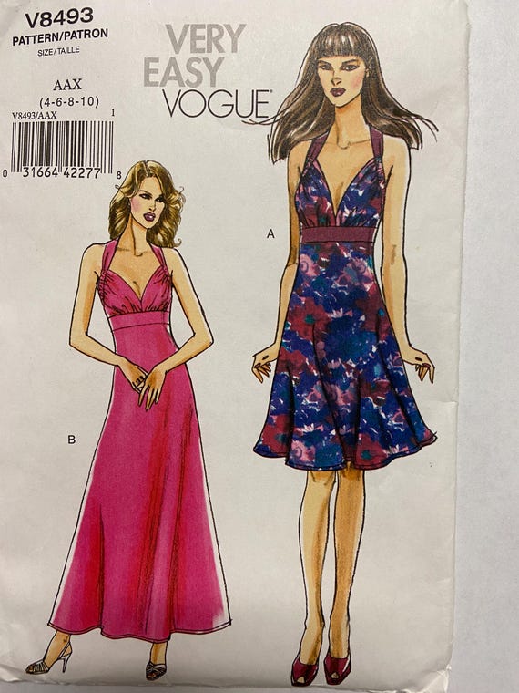 strapless open back dress Vogue Evening Dress V2048 – The Fold Line