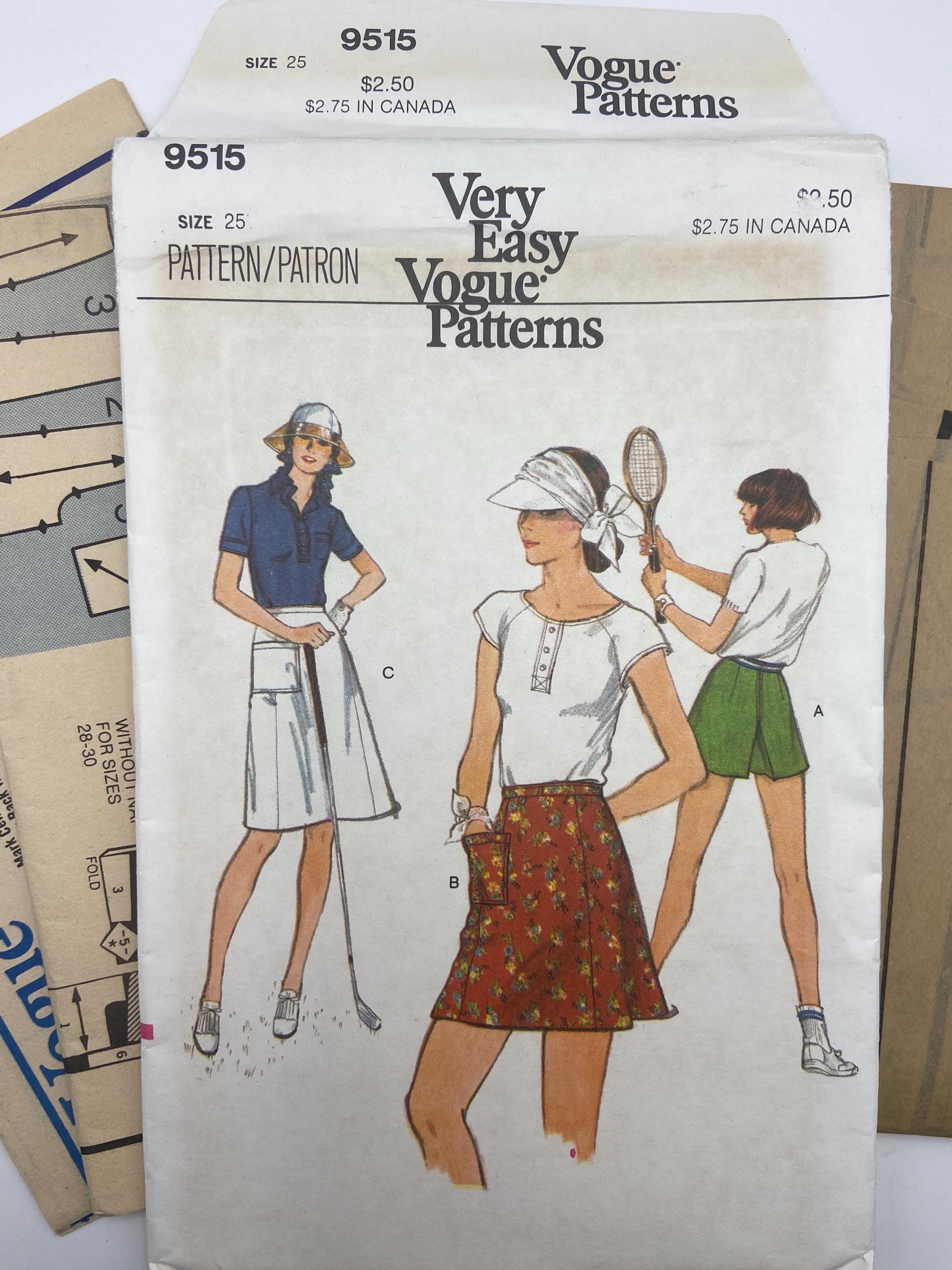 Vintage 1986 Vogue 9515 Sewing Pattern Misses’ Golf, Tennis, Pickleball ...
