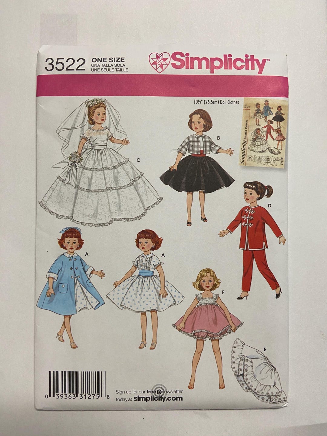 Little Red Simplicity Pattern Simplicity 3522 10.5