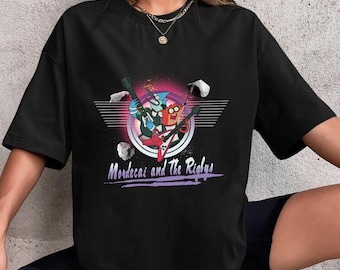 Reguläre Show Törichtechai und Rigby T-Shirt, Reguläre Show Shirt Fan Geschenke, Reguläre Show Vintage Shirt, Reguläre Show Cartoon Network Shirt