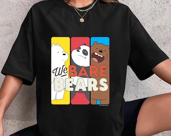 We Bare Bears Panels T-Shirt, We Bare Bears Shirt Fan Gifts, We Bare Bears Cartoon Network Shirt, We Bare Bears Vintage Shirt, Funny Bears