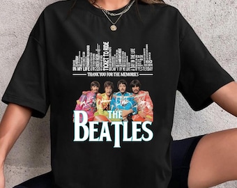 The Beatles Song Lists Unisex Shirt, Signature The Beatles Band Shirt, Rock Band The Beatles, The Beatles Fan Gift Shirt, 90s Vintage Tee