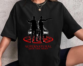 Camiseta Supernatural Winchesters By Car Light, Camiseta Supernatural Join The Hunt, Camiseta Supernatural para Fãs, Camiseta Sam e Dean Winchester