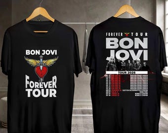 2026 Bon Jovi Forever Tour T-Shirt, Bon Jovi 2026 Concert, Bon Jovi Rock Band Shirt, Bon Jovi Fan Gift, Bon Jovi 80s Shirt, Bon Jovi Merch