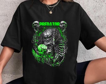 Predator Glow In The Dark T-Shirt, Predator Shirt Fan Gift, Predator Movie Shirt, Predator Vintage Shirt, Predator Sci-Fi Aliens Movie Shirt