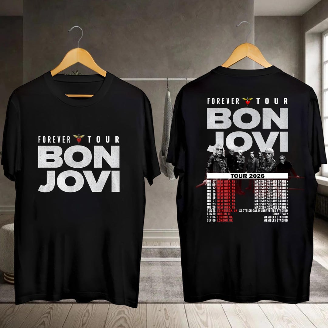 Forever Tour 2026 Bon Jovi T-shirt, Bon Jovi Vintage Shirt, Bon