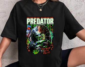 Predator Thrill Of The Hunt T-Shirt, Predator Shirt Fan Gift, Predator Movie Shirt, Predator Sci-Fi Horror Alien Shirt, Predator Vintage Tee