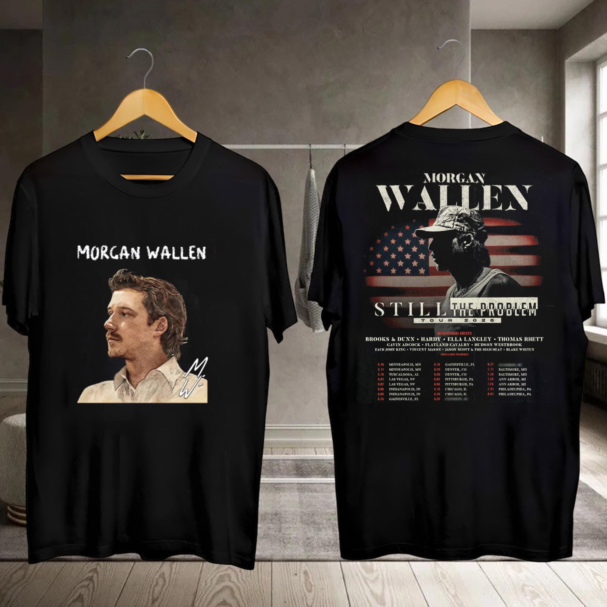 Discover Wallen Western 2026 Tour T-Shirt, Country Music Fan Merch, Still The Problem Tour Tee