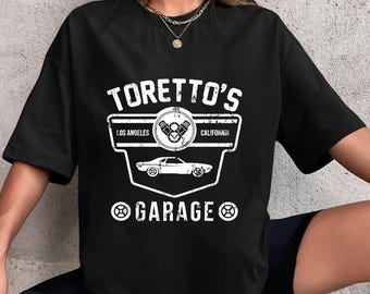 Toretto's Garage T-Shirt Fast And Furious Muscle Car Tee Top, Fast And Furious Shirt, Dominic Toretto Shirt, Race Car Shirt, Racing Shirt