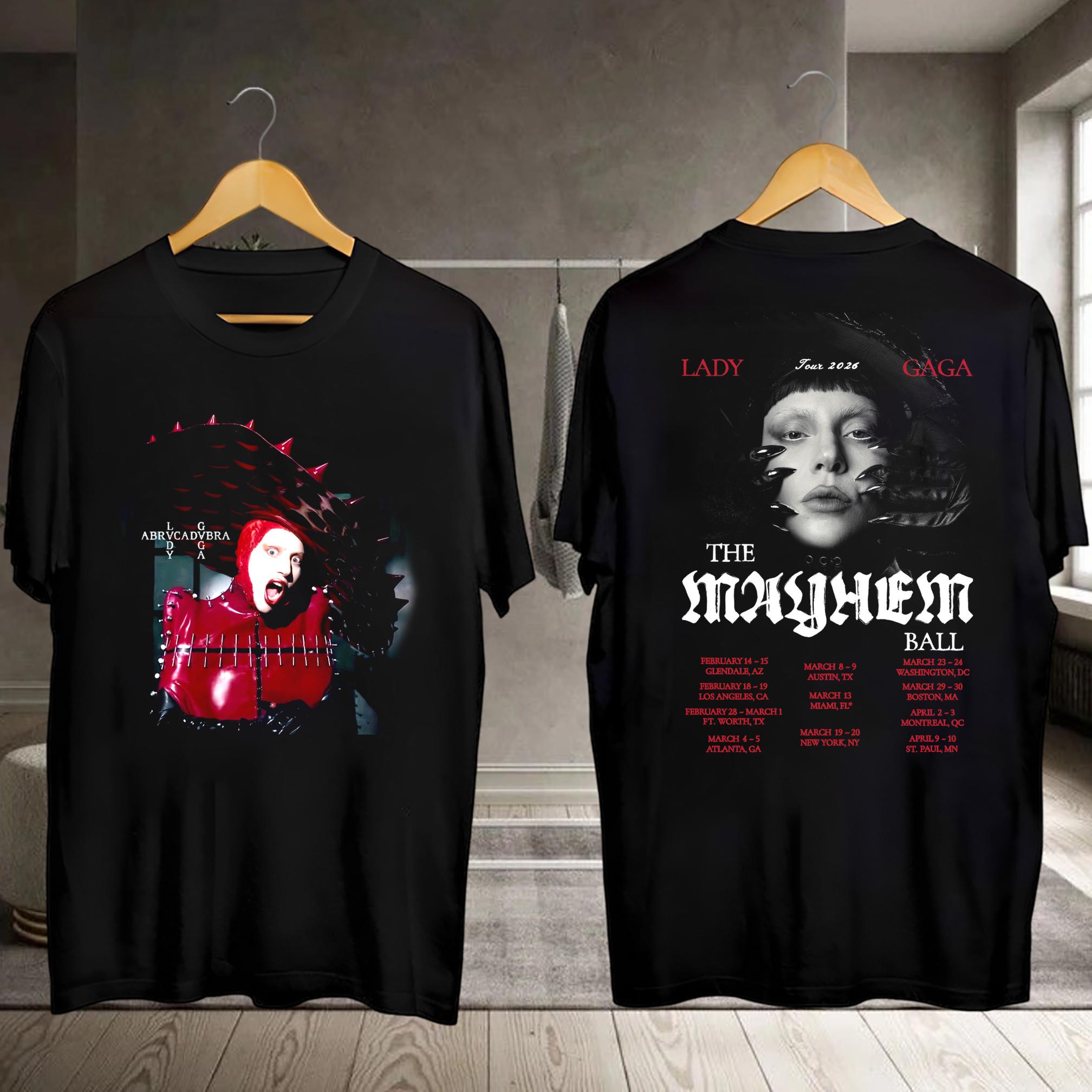 Lady Gaga Concert 2026 Shirt, Lady Gaga the Mayhem Ball Tour 2026