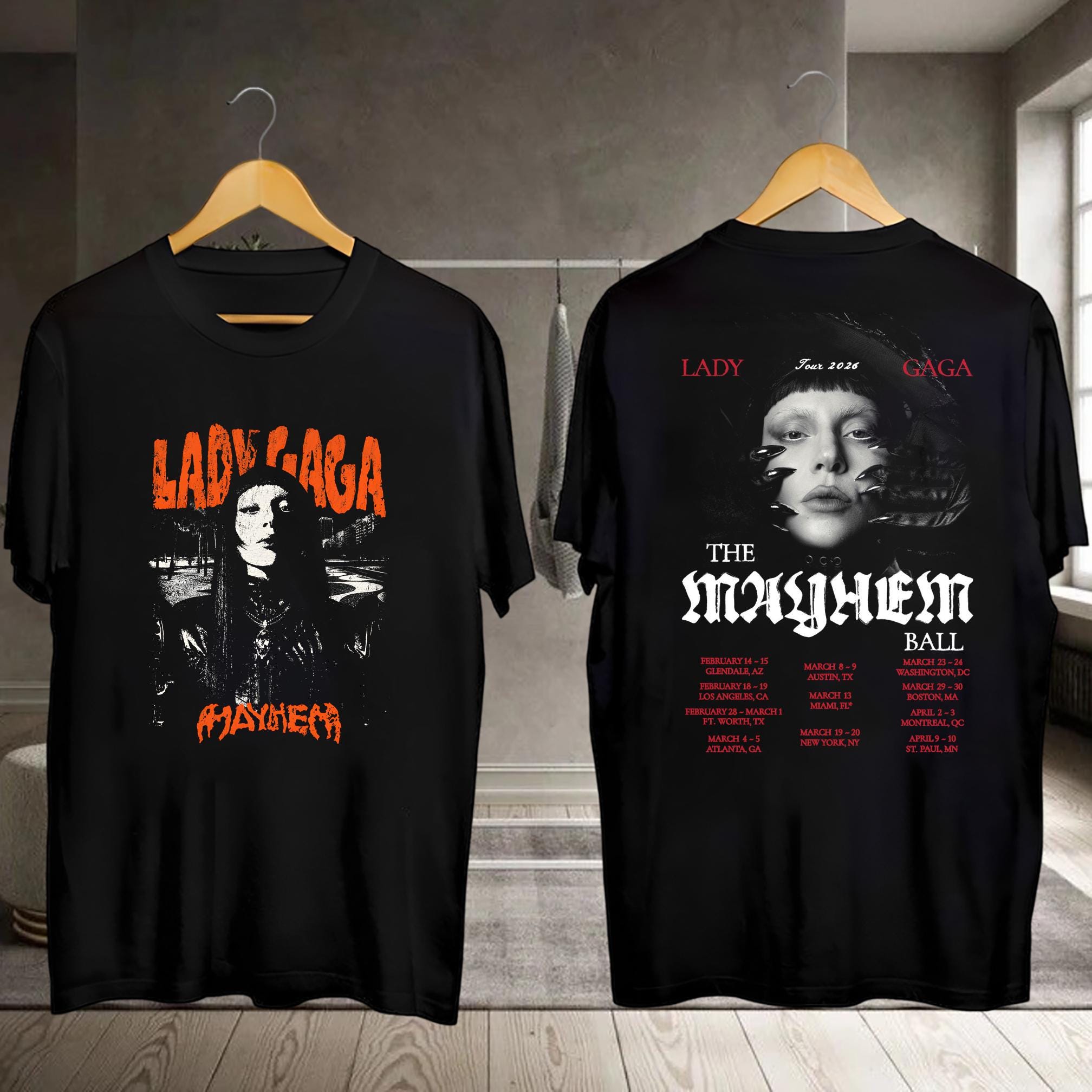 Lady Gaga the Mayhem Ball Tour 2026 Shirt, Graphic Lady Gaga Tour