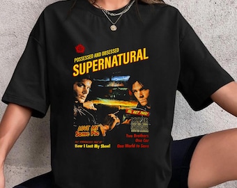 Camiseta Supernatural da Turnê "End Of The Road" - Junte-se à Caçada, Presente para Fãs de Supernatural, Camiseta de Sam e Dean Winchester, Série de TV Supernatural
