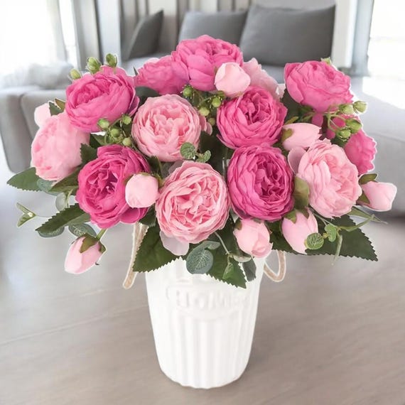 Silk Peony Flower (30cm): Wedding Bouquet, Home Decor Centerpiece