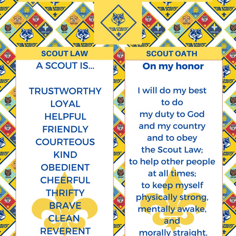 Cub Scout Oath - Etsy