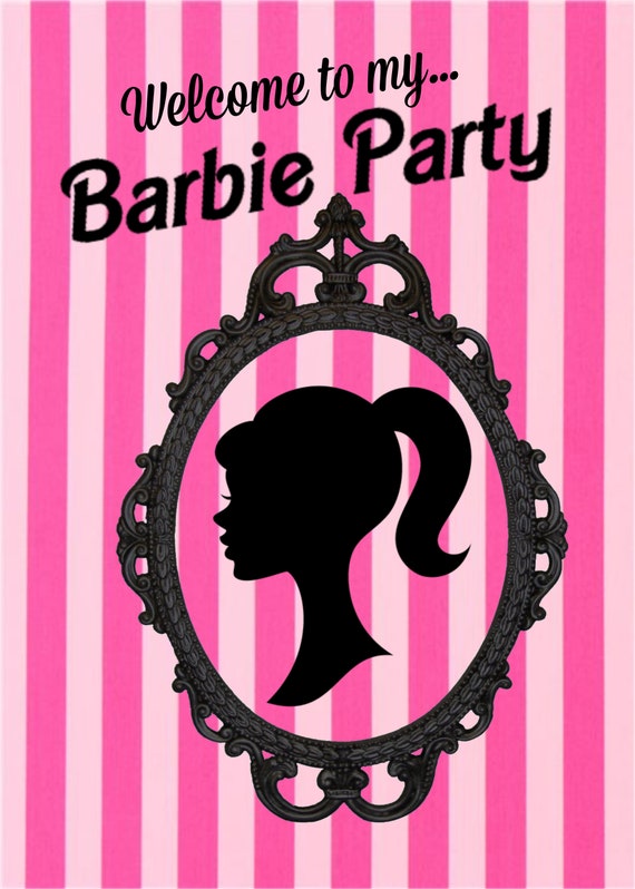 barbie birthday backdrop