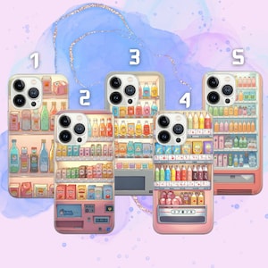 Étui pour téléphone avec distributeur automatique, étui japonais pour iPhone 16 Pro, 15, 14, 13, 12, 11, Google Pixel 9 Pro, 8, 7A, Samsung S25, S24 FE, A26, A36