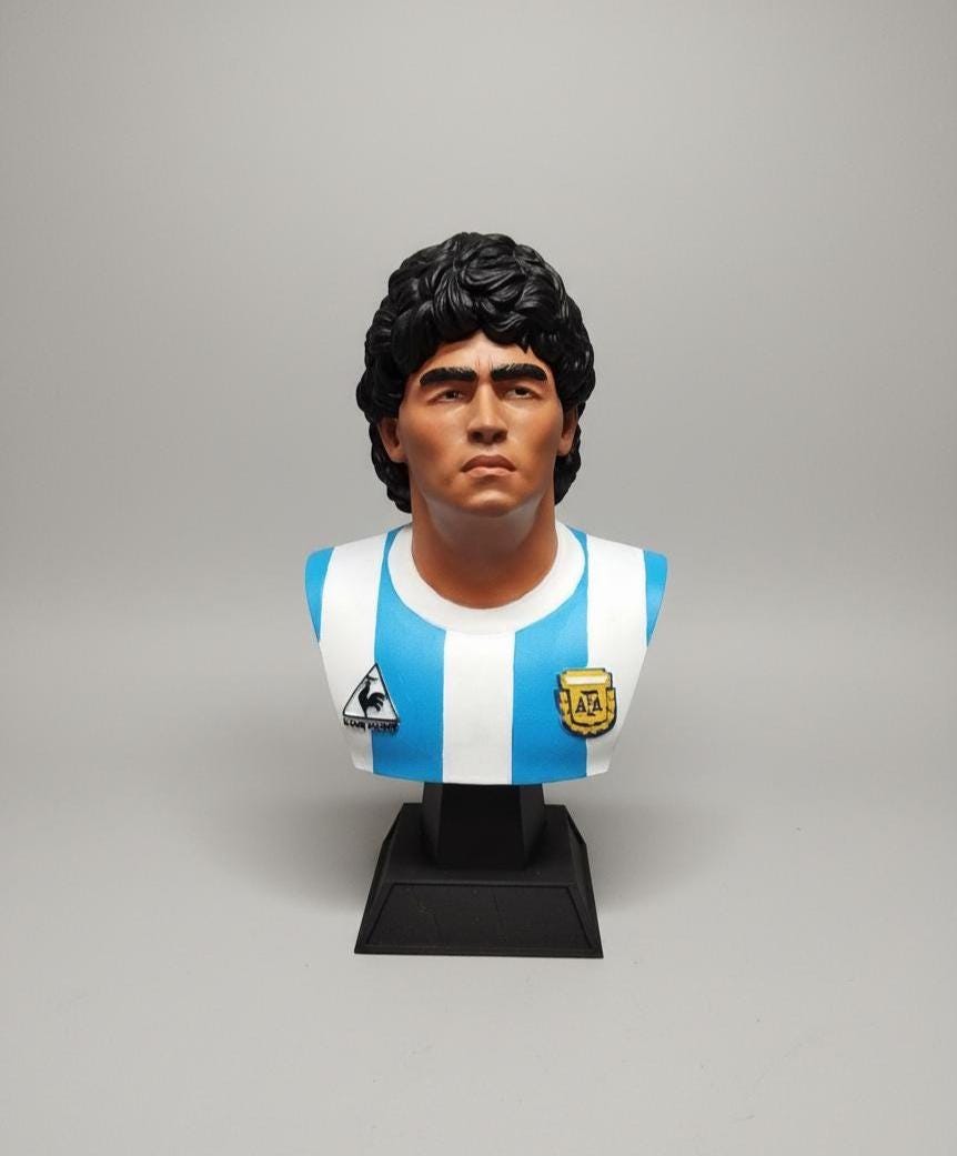 Maradona Bust in Resin – Hand-painted Collectible Figure - Etsy