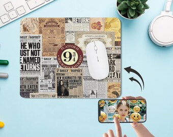 Magic World News-Mouse Pad personalizado, Mouse Pad divertido, Acessórios de mesa, Mouse Pad de mesa, Presente de dia dos pais/mães, Presente de formatura, Presente de novo emprego