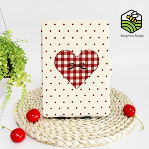 Elegant heart | Custom Kindle Case – Optional Hand Strap, Fits Paperwhite 1/2/4, Kindle 2022, 10th & 11th Gen, Colorsoft Cover and More