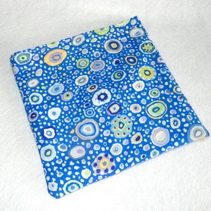 Reusable Snack Bag Blue Dots Fabric image 2