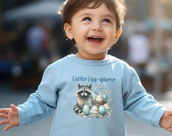 Toddler Easter Tee, Easter Egg-splorer, Long Sleeve Easter Tee, Gender Neutral Shirts