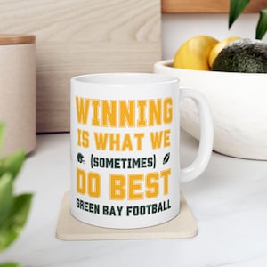 Green Bay Packers Mug NFL Gift Sports Gift Green Bay Packers Merch Lucky Mug Win Packers sports decor gift Lucky Football Gift for him fan