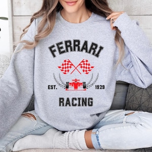 Formel-1-Ferrari-Pullover F1 Merch Ferrari-Sweatshirt Kleidung für Ihn Formel Eins Merch Bleistift-Ferrari-Team-Pullover