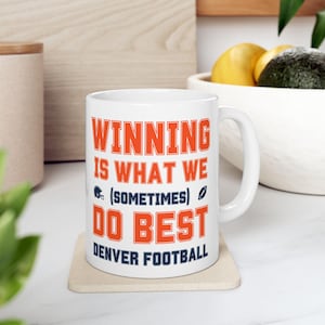 Denver Broncos Mug NFL Gift Broncos Sports Gift Denver Broncos Merch Lucky Mug Denver Broncos sports decor gift Lucky Football Gift for him