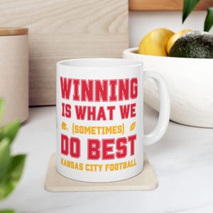 Kansas City Chiefs Mug NFL Gift Sports Gift Kansas City Chiefs Merch Lucky Mug Win Chiefs sports decor gift Lucky Football Gift for him fan