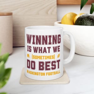 Washington Commanders Mug NFL Gift Sports Gift Commanders Mug Merch Lucky Mug Win game day sports gift Lucky Football Gift for him fan