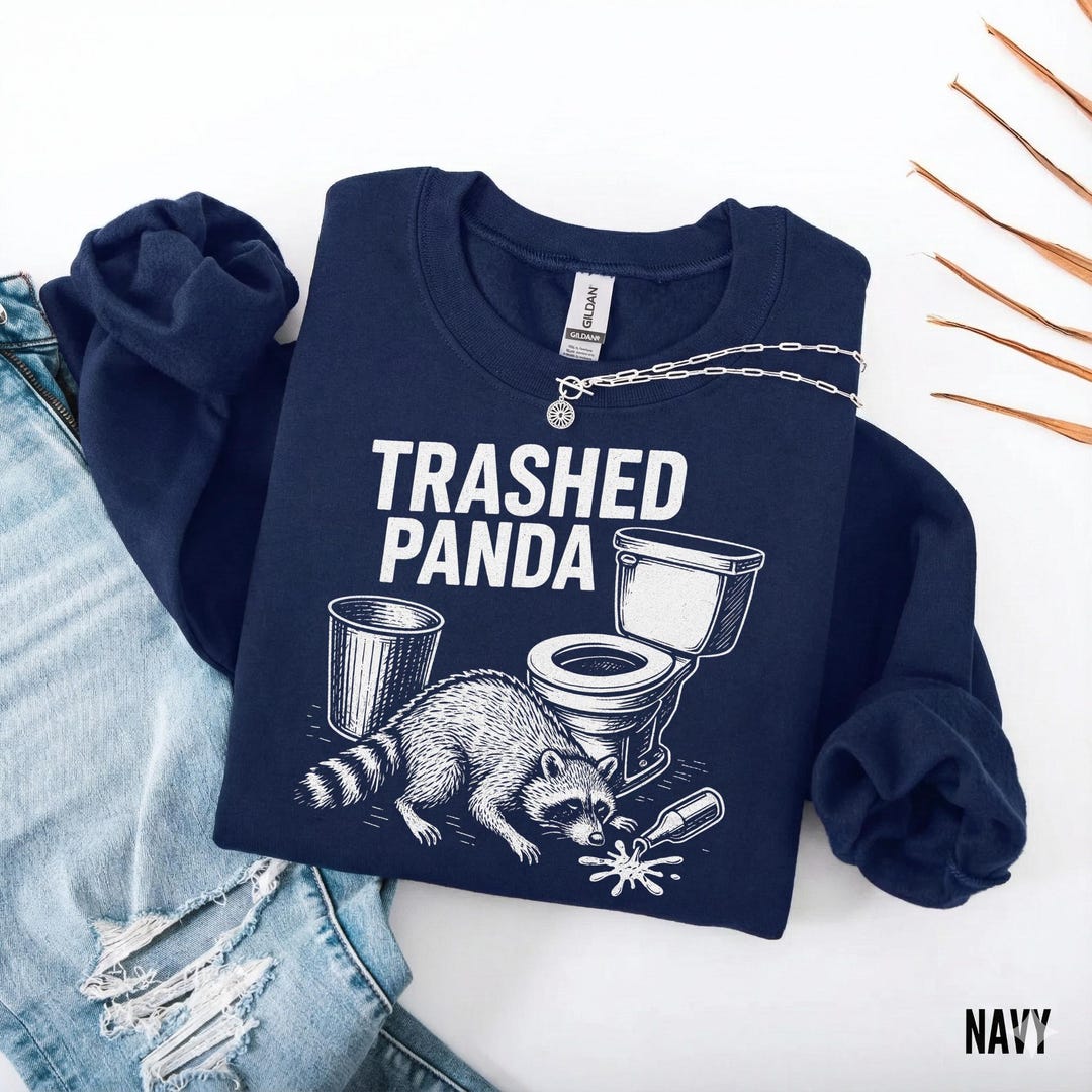 Trashed Panda PNG: Funny Raccoon Drinking Humor Png Party Animal Meme ...