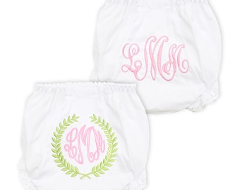 Baby Girl Bloomers, Newborn Photo Prop, Monogrammed Diaper Cover, Baby Bloomers, Monogram Bloomer, Baby Clothes, Baby Shower Gift Set