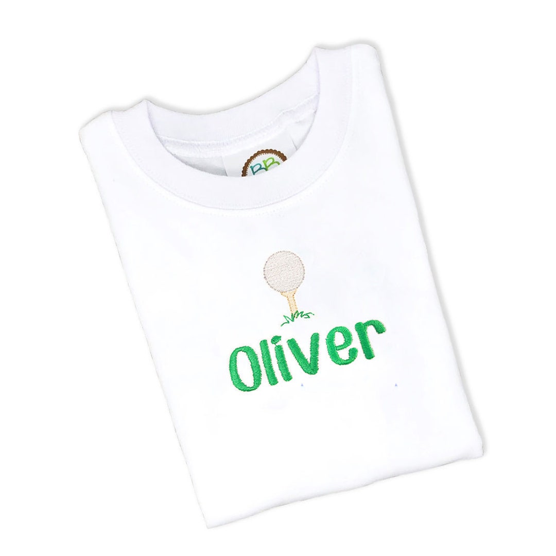 Boys Personalized Golf T Shirt W Golf Ball and Name Boys T Etsy