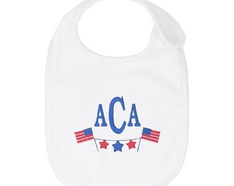 Large white & blue Personalized baby Bib. Embroidered monogrammed Newborn Baby Gift. Monogram Boy Gift. Custom Baby Shower Gift. Coming home