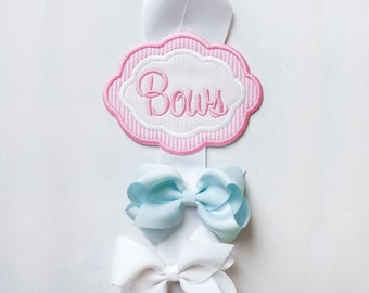 Girl Room Decor, Hair Bow Holder, Hair Clip Holder, Personalized Organize Bows, 1st Birthday Gift, Baby Shower Gift, Baby Girl Nursery Decor