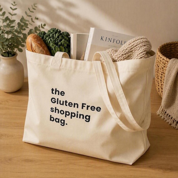 Gluten-Free Tote Bag | Canvas Bag with Statement Print | Stylish Everyday Shopping Bag | Gluten-Free Gift Idea