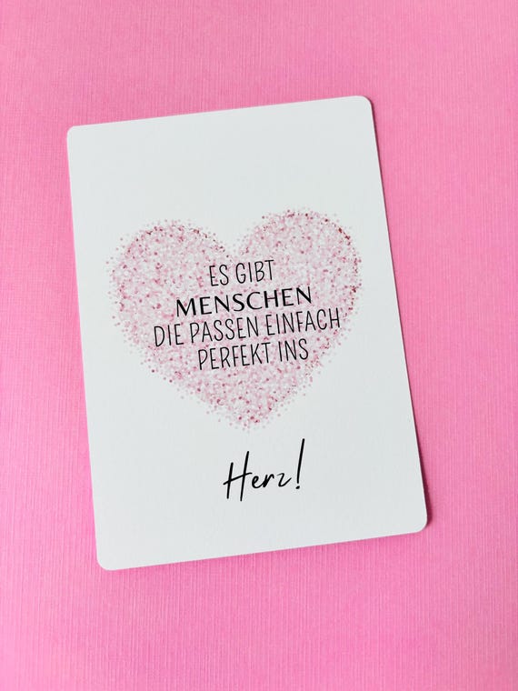 Card | There are people who simply fit perfectly into your heart | Favorite person | A6 matte card