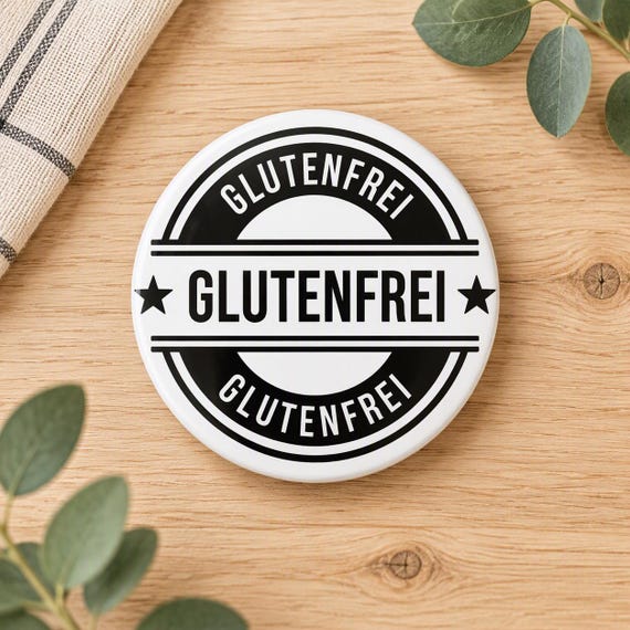 Gluten-free magnet 5.8 cm | Black and white retro refrigerator magnet | Celiac disease gift | Gluten-free lifestyle