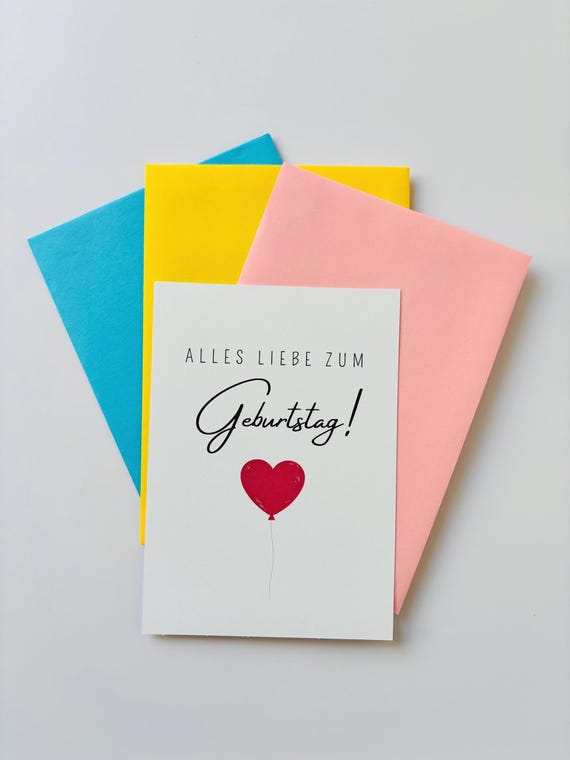 Birthday card "Happy Birthday!" | Greeting card with heart | A6 matte card