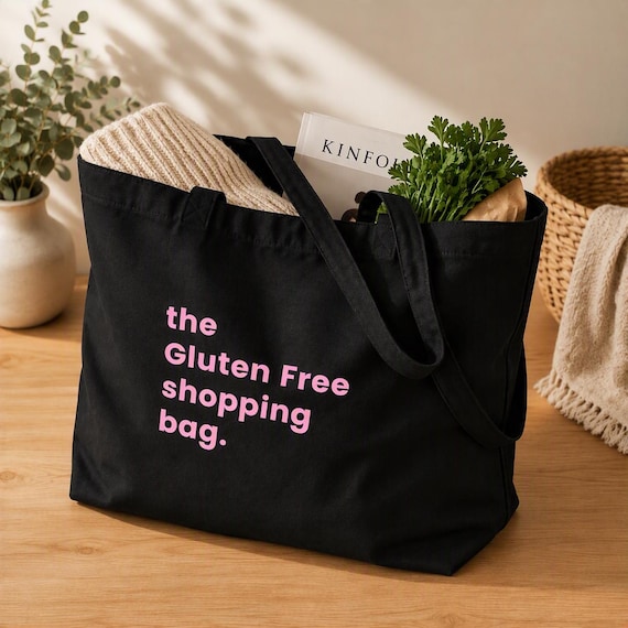 Gluten-Free Tote Bag | Canvas Bag with Statement Print | Stylish Everyday Shopping Bag | Gluten-Free Gift Idea
