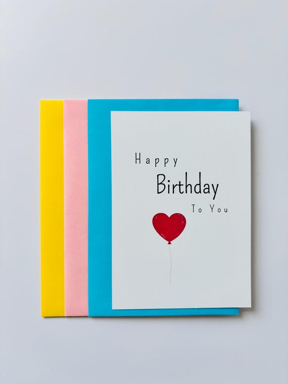 Birthday card "Happy Birthday To You" | Greeting card with heart | A6 matte card | Birthday wishes