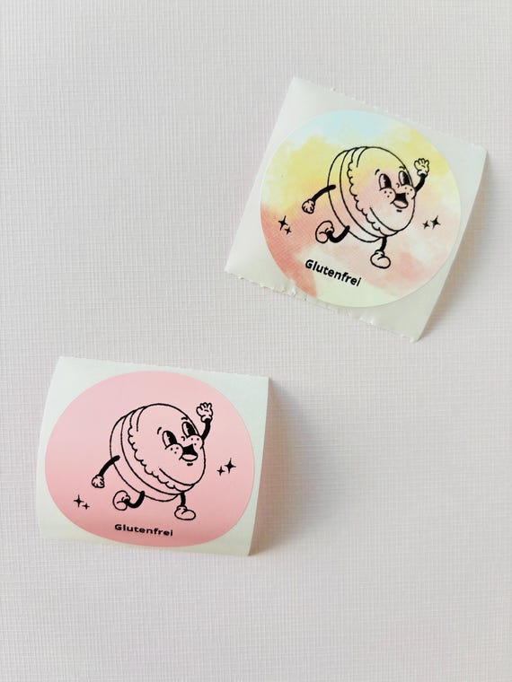 Gluten-free stickers | Round | 5 cm (2) | Sticker | Label | Gluten-free | Celiac disease