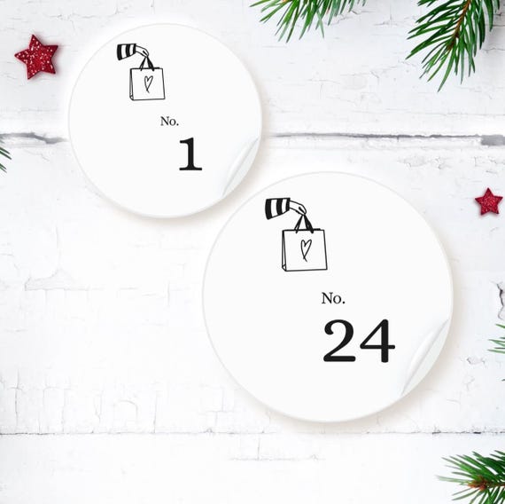 New Look Advent Calendar | 24 Round Stickers | Christmas | You've got the drip!
