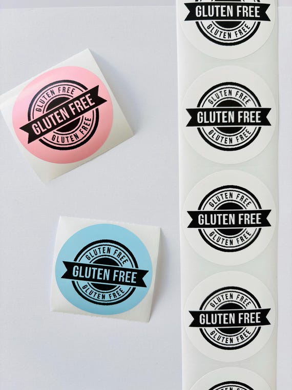 Gluten Free Stickers | Round | 5 cm (2) | Sticker | Label | Gluten-free | Celiac disease