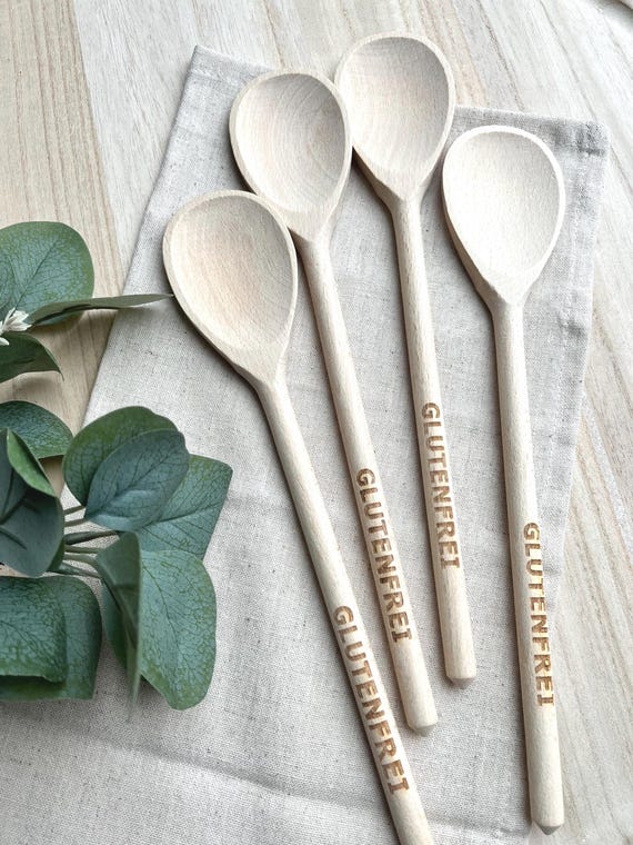 Wooden cooking spoon – Engraved with GLUTEN-FREE | Celiac disease | Gluten-free gift | Gluten-free kitchen utensil